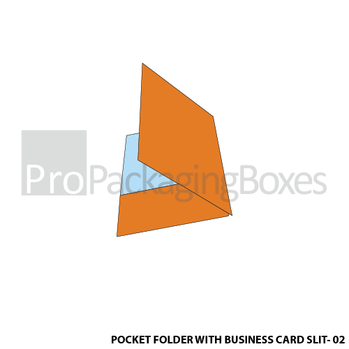 Custom Presentation Folder with Business Card Slit - Side View